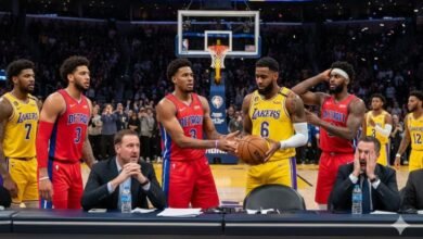 In The Final Seconds Of A Pistons Blowout Win, Daniss Jenkins Inexplicably Passed The Ball To Opponent Bronny James, Creating A Viral Moment Of Confusion To Cap Off The Lakers' Loss